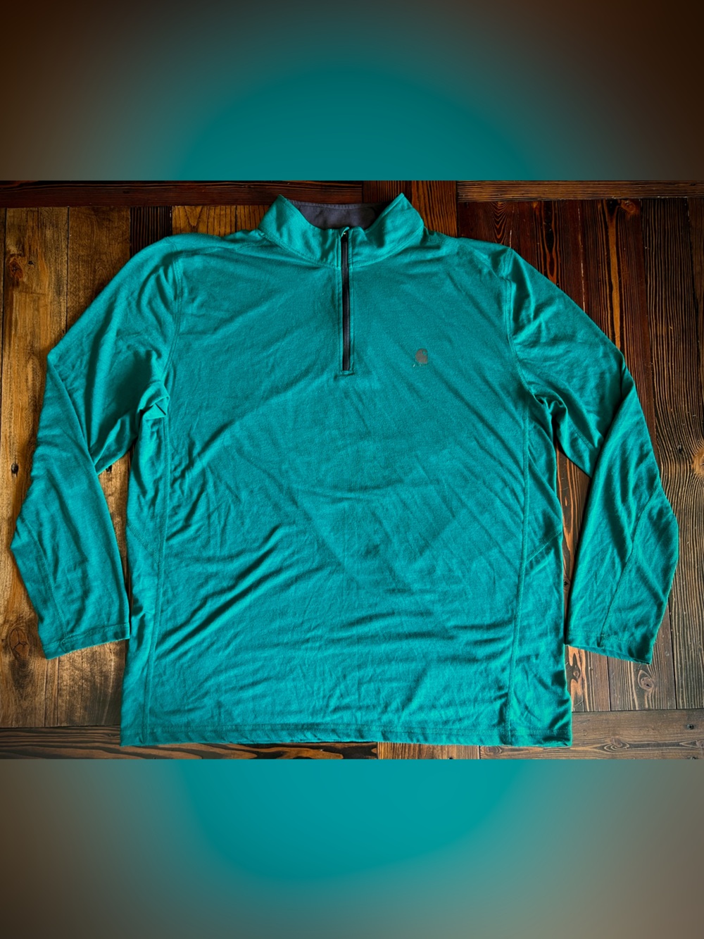 CARHARTT • long sleeve base layer 1/4 zip shirt relaxed fit outdoor work casual